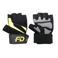 Luvas de treino de desempenho FDFIT com suporte para o pulso - Amarelas